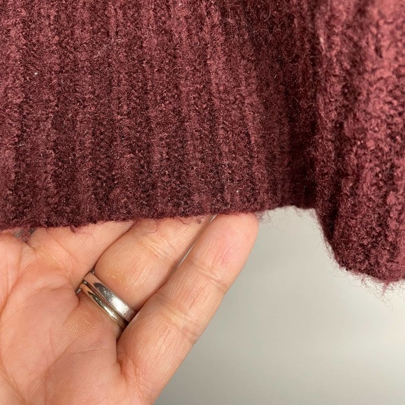 Tahari Maroon Sweater Womens Size XP Pullover Fall Winter Basic Preppy Warm Cozy - Picture 6 of 8